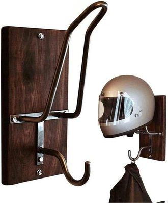 No Brand Sistema De Suspensi&oacute;n De Pared Para Cascos Con Ganchos Para Colgar Chaquetas Y Llaves. Dise&ntilde;o Retro