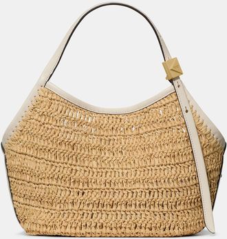 Kate Spade New York Deco Straw Small Tulip Tote Bag