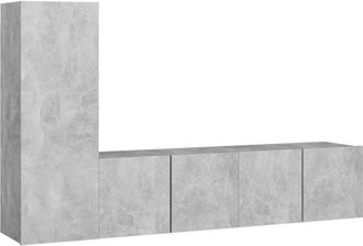 vidaXL Vidaxl - 3 Piece tv Cabinet Set Concrete Grey Engineered Wood