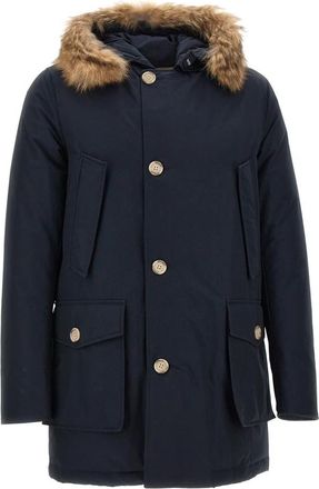 Woolrich Arctic Detachable Fur Parka - Heren - Gewatteerde jassen - Blauw - L - Katoen - Jassen
