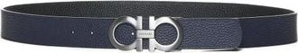 Ferragamo Gancini Reversible Leren Riem - Heren - Riemen - Zwart - 105 CM - Leer - Accessoires