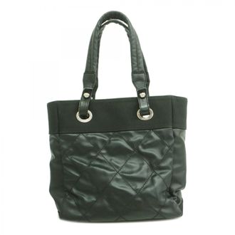 Chanel Black Canvas Tote Bag (Pre-Owned)