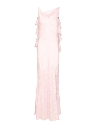 Rotate Long Satin Jacquard Dress