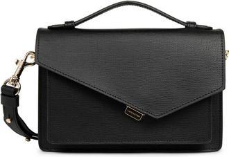 Lancaster Elegante Flap Handtas met Sluiting - Zo&eacute; Lancaster 480-011 - Dames - Schoudertassen - Zwart - ONE Size - Leer - Tassen