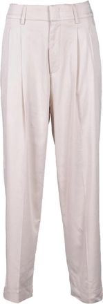 Dondup Elegante Stretch Katoen Viscose Broek - Dames - Straight fit broeken - Beige - W29 - Katoen - Broeken