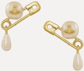 Vivienne Westwood Claude Small Stud Earrings Gold Pearls Women