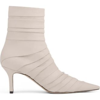 Neil J. Rodgers Plisse Ankle Boot in Cr&egrave;me Nappa at Nordstrom, Size 39