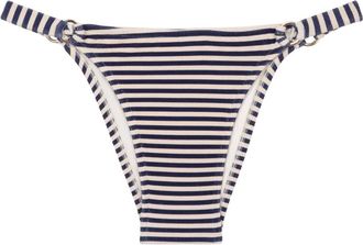 Lenny Niemeyer striped ring-detail bikini bottom - Blue