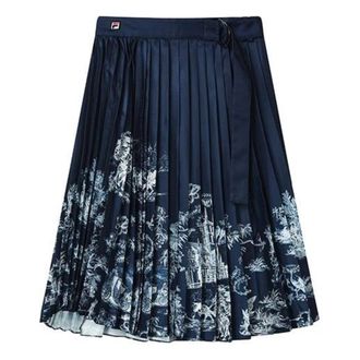 Fila (WMNS) FILA Casual Long Skirt Navy White F11W238307F-ZA