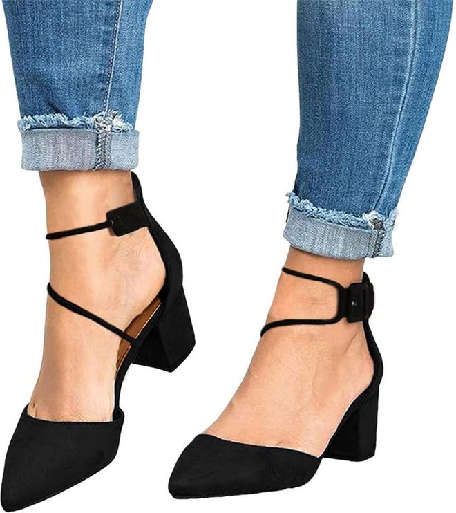 Elegante Sandaletten Mit Blockabsatz - Bequeme Sommerschuhe Mit Spitze