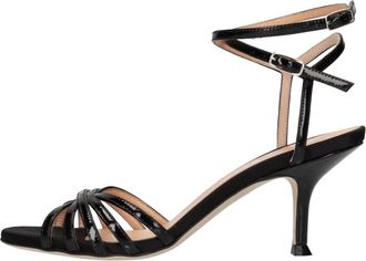 Lella Baldi Lt 938 Vern.nero - Dames - Sandalen met hakken - Zwart - 41 EU - Leer - Schoenen