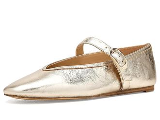 Marc Fisher Godea Womens Dress Flat Shoes Gold Leather : 7.5 M