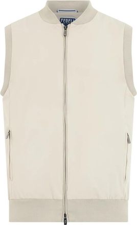 Fedeli Elegante Minimalistische Bodywarmer - Heren - Bodywarmers - Beige - M - Nylon - Jassen