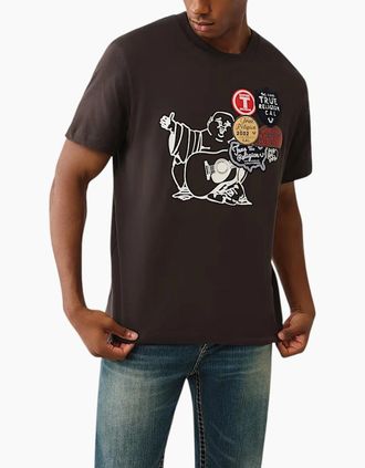 True Religion Mens True Religion 109553 Mens T Shirts - Brown - Size: 42