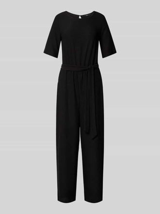 Zero Jumpsuit mit Bindeg&uuml;rtel in Black, Gr&ouml;&szlig;e 44