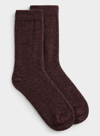 Simons Womens Soft flecked wool socks Made in Portugal