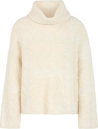 Marc Cain Jersey de cuello alto tejido en Alemania - Knitwear - Mujer - Blanco - S