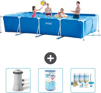 Intex Piscina Con Estructura Rectangular - 450x220x84 Cm - 6-piezas S22361