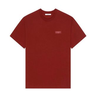 Givenchy T-Shirts, male, Red, XL, Branded Cotton T-Shirt