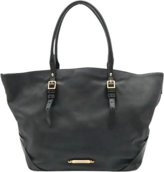 Burberry Borsa Tote in Pelle Pre-owned - - Pre-owned - Donna - Nero - ONE SIZE