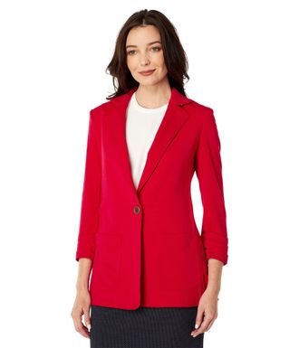 Tommy Hilfiger Womens Blazer - Business Jacket with Flattering Fit and Single-Button Closure, Scarlet, 14