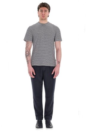 Officine G&eacute;n&eacute;rale Horizontal Stripe Cotton-Linen T-Shirt