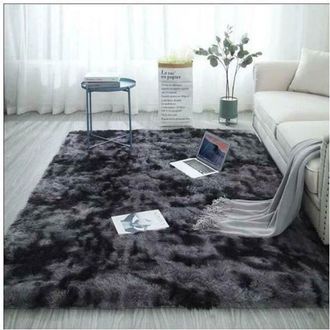 OEM Alfombra De Pelo Largo Para Sala De Estar, 160x230 Pulgadas, Suave, Gris Oscuro, 160x230 Cm