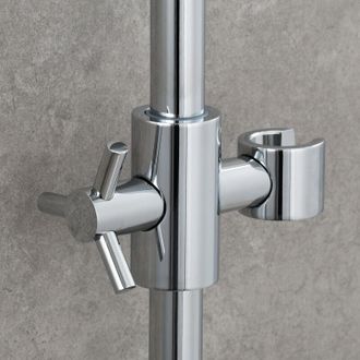 OEM Soporte De Barra De Ducha Ajustable De Lat&oacute;n, Compatible Con Barras De Ducha De 25 Mm, Cromado