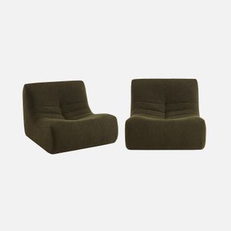 Sweeek Sof&aacute; Modular En Borreguito Texturizado, 2 Plazas