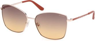 Guess Stijlvolle Zonnebril - Dames - Zonnebrillen - Geel - 59 MM - Accessoires