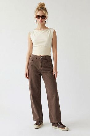 Mixray Hoge Taille Wijde Denim Jeans