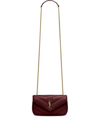 Saint Laurent Loulou kleine schoudertas - Rood