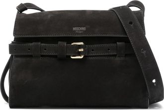Moschino Bruine Su&egrave;de Schoudertas met Riem - Dames - Schoudertassen - Bruin - ONE Size - Su&egrave;de - Tassen