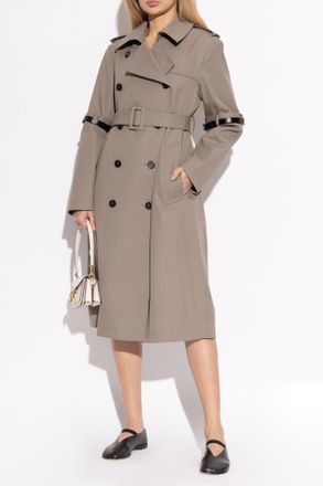 Coperni Trench Coat With Belt, Womens, Brown