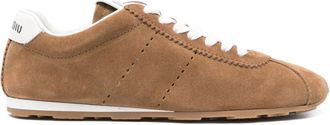 Miu Miu Plume suède sneakers - Bruin