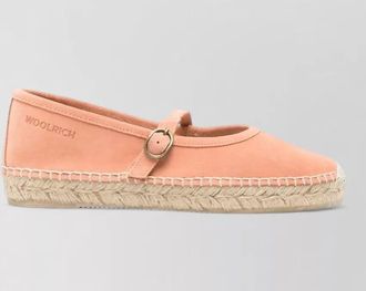 Woolrich suede leather ballet espadrilles round toe