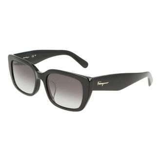 Ferragamo Sunglasses Square Full Rim, Black Frame And Grey Gradient Lens Sf1094Slb001