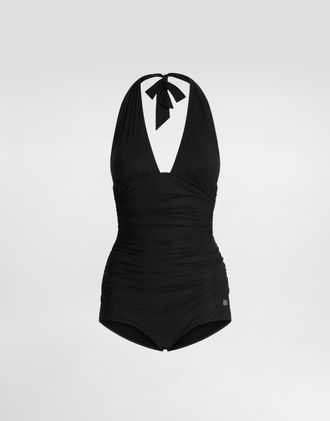 Dolce & Gabbana Intero Scollato - Woman Swimwear Black Jersey 1