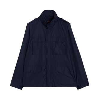 Aspesi Marine Mini Field Jas - Heren - Zomerjassen - Blauw - S - Nylon - Jassen