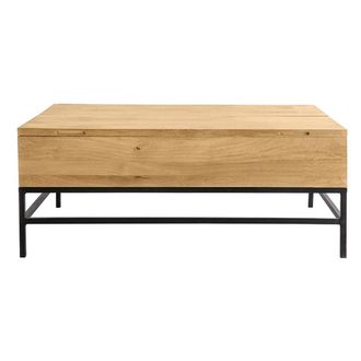 Miliboo Miliboo - Mesa De Centro Elevable Industrial Mango Y Metal L110 Cm Ypster