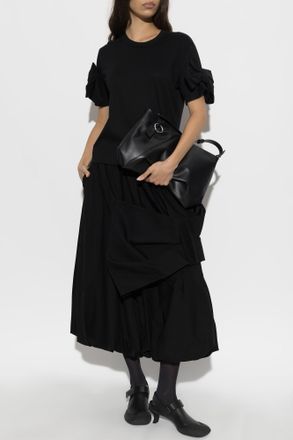 Comme Des Gar&ccedil;ons Comme Des Gar&ccedil;ons Noir Kei Ninomiya T-shirt With Decorative Appliqu&eacute;s, Womens, Black