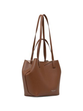 Emporio Armani Textured Leather Shoulder Bag - Brown