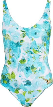 Chlo&eacute; Aqua Bloemenprint Badpak uit &eacute;&eacute;n stuk - Dames - Badpakken - Blauw - 2XS - Badmode