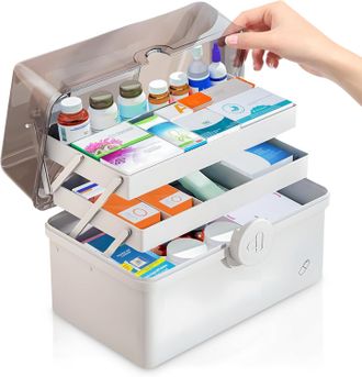 OEM Botiqu&iacute;n Multifuncional Con Asa - Kit De Primeros Auxilios Para Almacenamiento Seguro 34x21,5x19 Cm - Otros