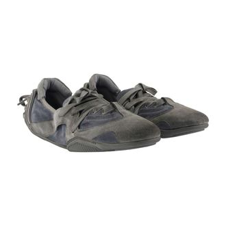 Acne Studios Womens Leather Color-Block Calfskin Sneaker Gray