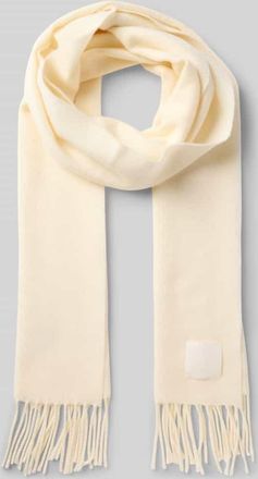 HUGO BOSS Schal aus reiner Wolle Modell BISETTE in Offwhite, Größe 1