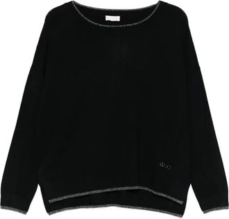 Liu Jo glitter-trimmed sweater - Black