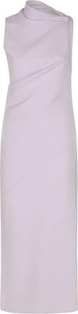 Courr&egrave;ges Gedrapeerd Mouwloos Lang Jurk - Dames - Maxi kleedjes - Roze - S - Kleedjes