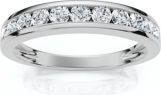 Pompeii3 1/2Ct Diamond Wedding Ring Channel Set Lab Grown EF/VS