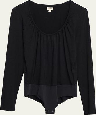 L'agence Cassandra Ruched Bodysuit